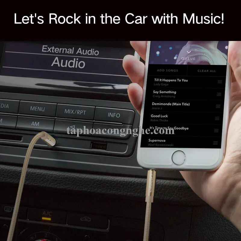 Ugreen 30808 0.5M màu Vàng Cáp âm thanh 2 đầu 3.5mm dương AV112 30030808